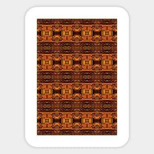 Native Tribal Pattern Brown and Bronze Sticker